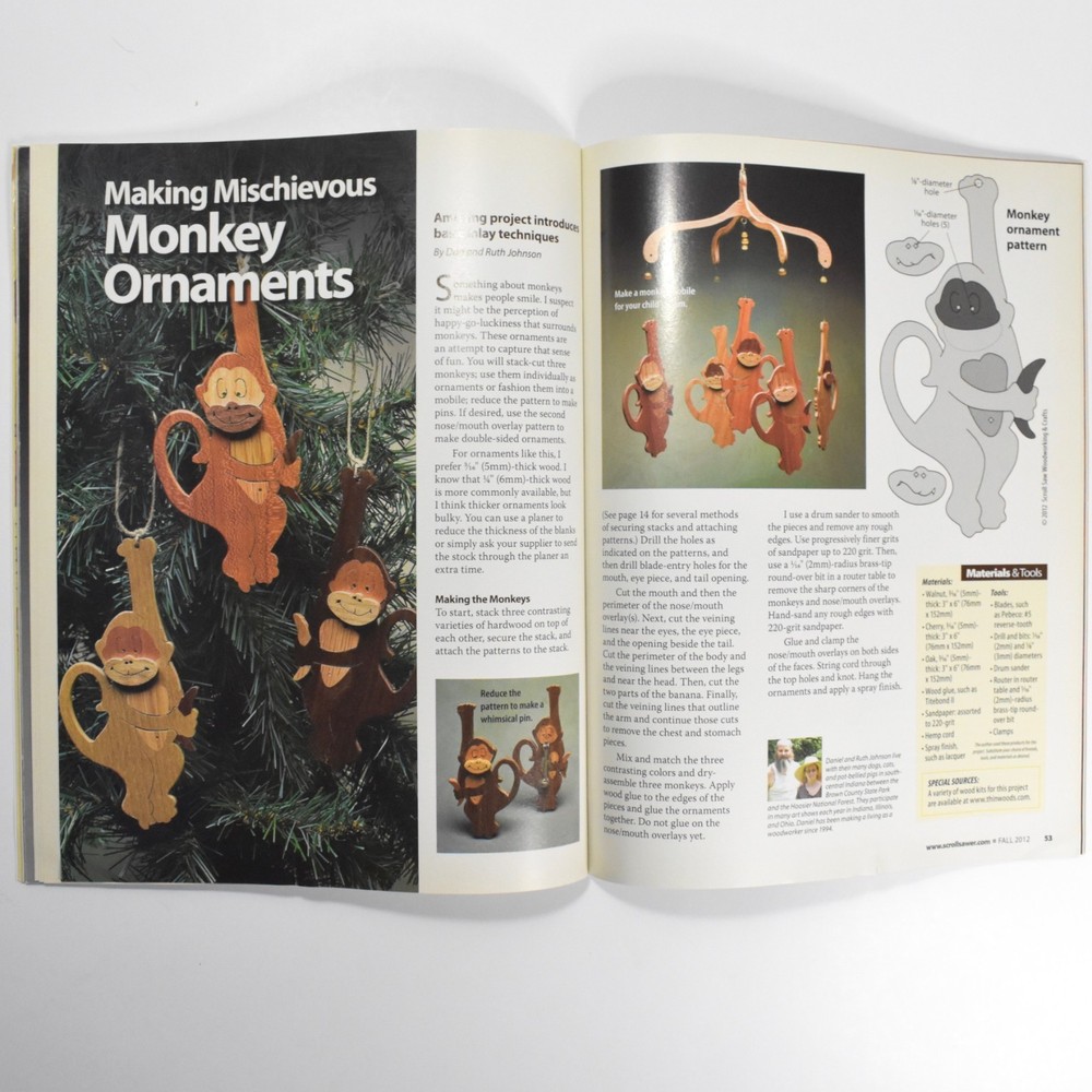 Scroll Saw Woodworking & Crafts Magazine - Fall 2012 - Includes Patterns