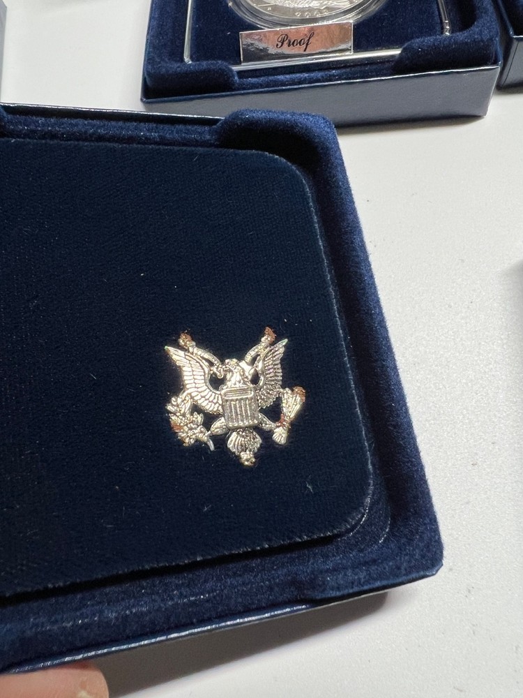 5 SETS- 2008 BALD EAGLE COMMEMORATIVE SILVER PROOF DOLLAR, EA3 US MINT, BOX+COA