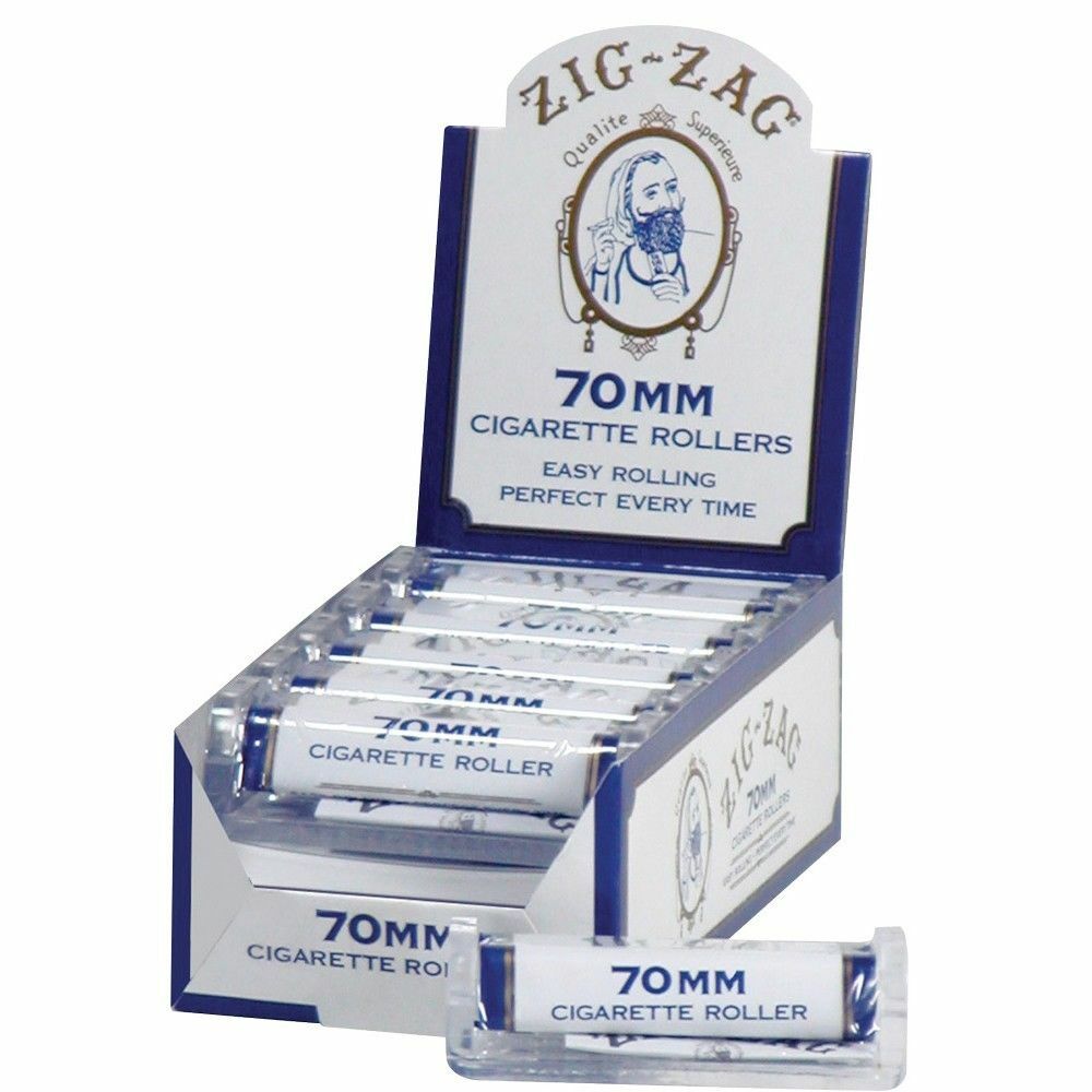 Zig-Zag 70MM White - 3 ROLLERS - Machine Zig Zag Roll Papers Rolling