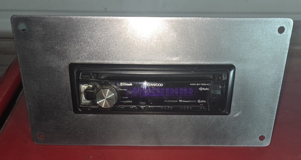 Raw Steel Single Din Stereo Mounting Plate
