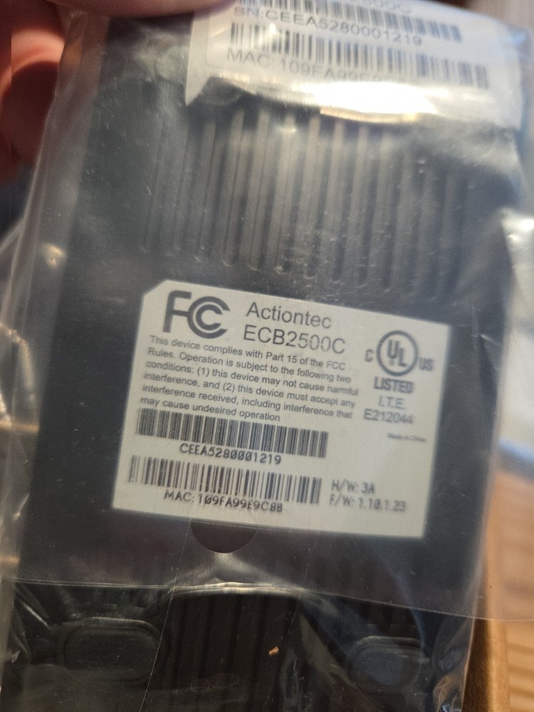 Actiontec ECB2500C Ethernet Network COAX Adapter Kit Homes Without MoCA Routers