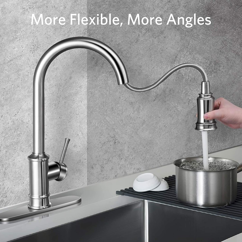 CWM Touch Kitchen Faucet Pull Down Sprayer Touch Activated Faucet with Cover