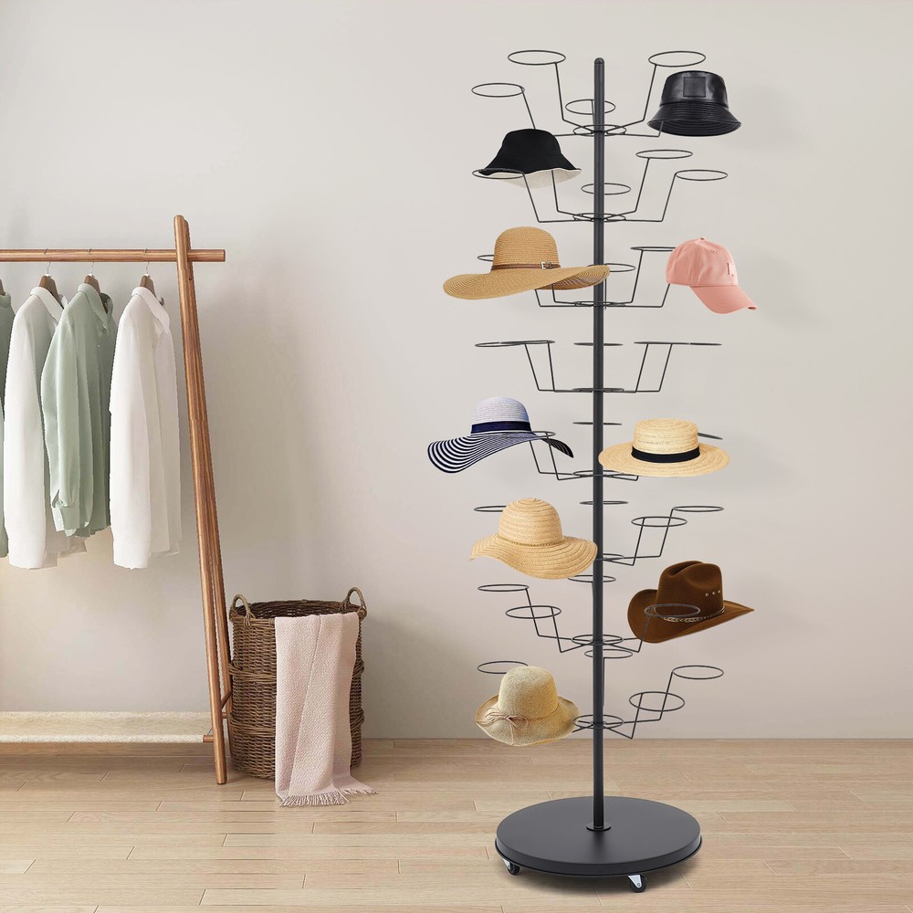 Hat Rack, Freestanding Hat Display Stand, 8-tier Hat Holders