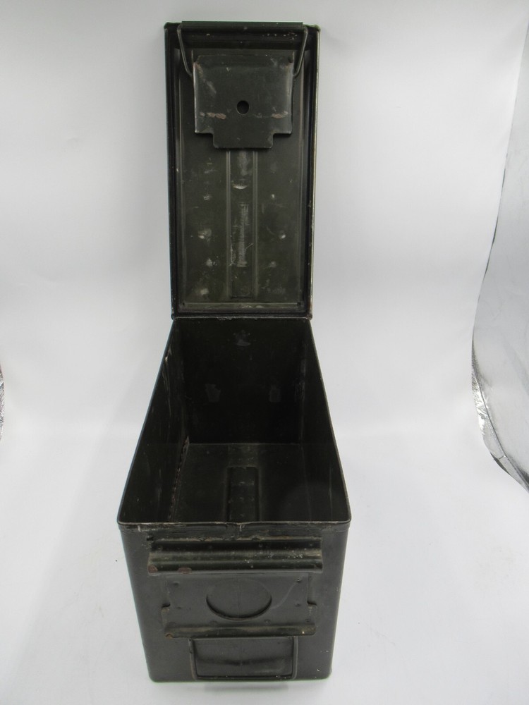 Military Ammo Box 50 Cal EMPTY contents.