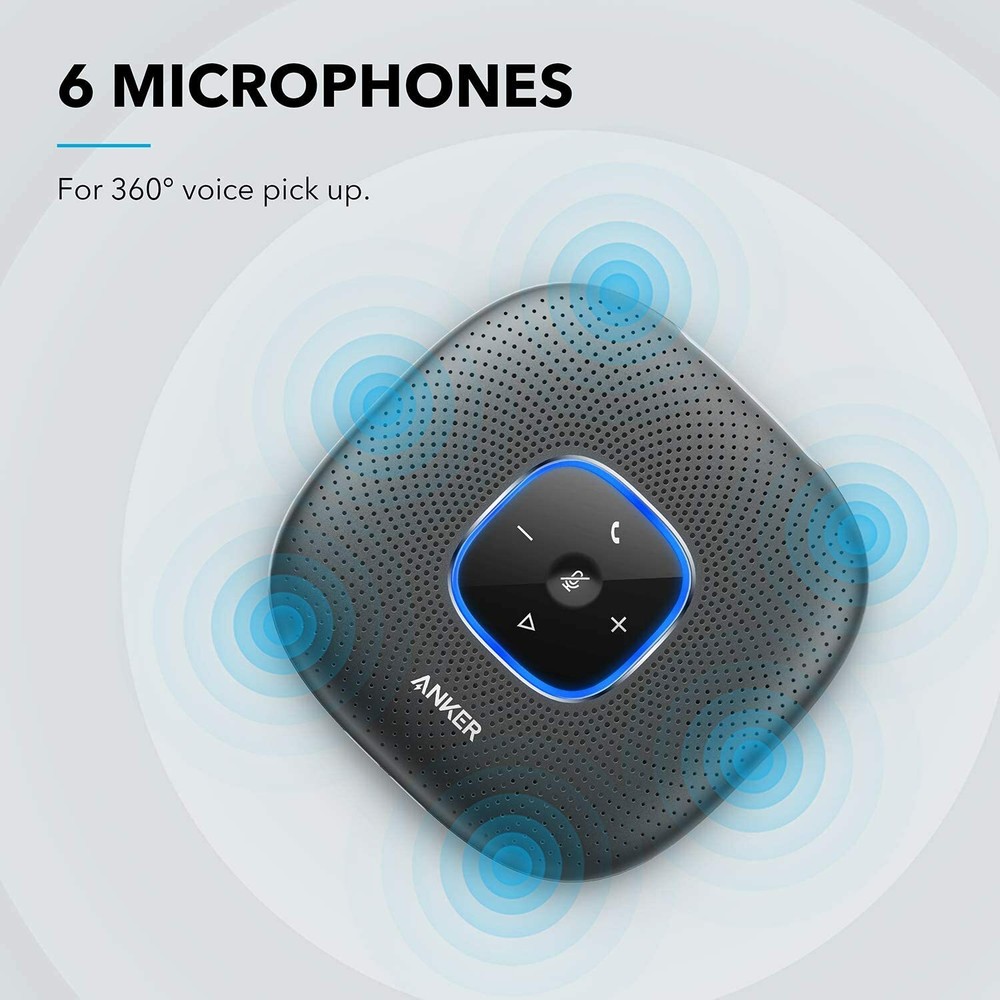Anker PowerConf Bluetooth Conference Speaker Meeting Speakerphone 6 Mics| Refurb
