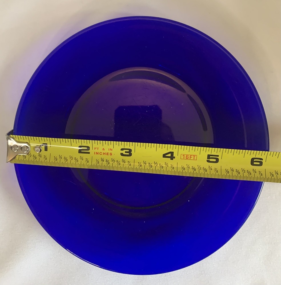 3pc Cobalt Blue Glass Dinnerware Set