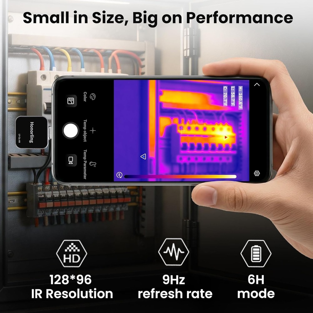 Thermal Imaging Camera 128x96 IR Resolution Infrared Camera for Android