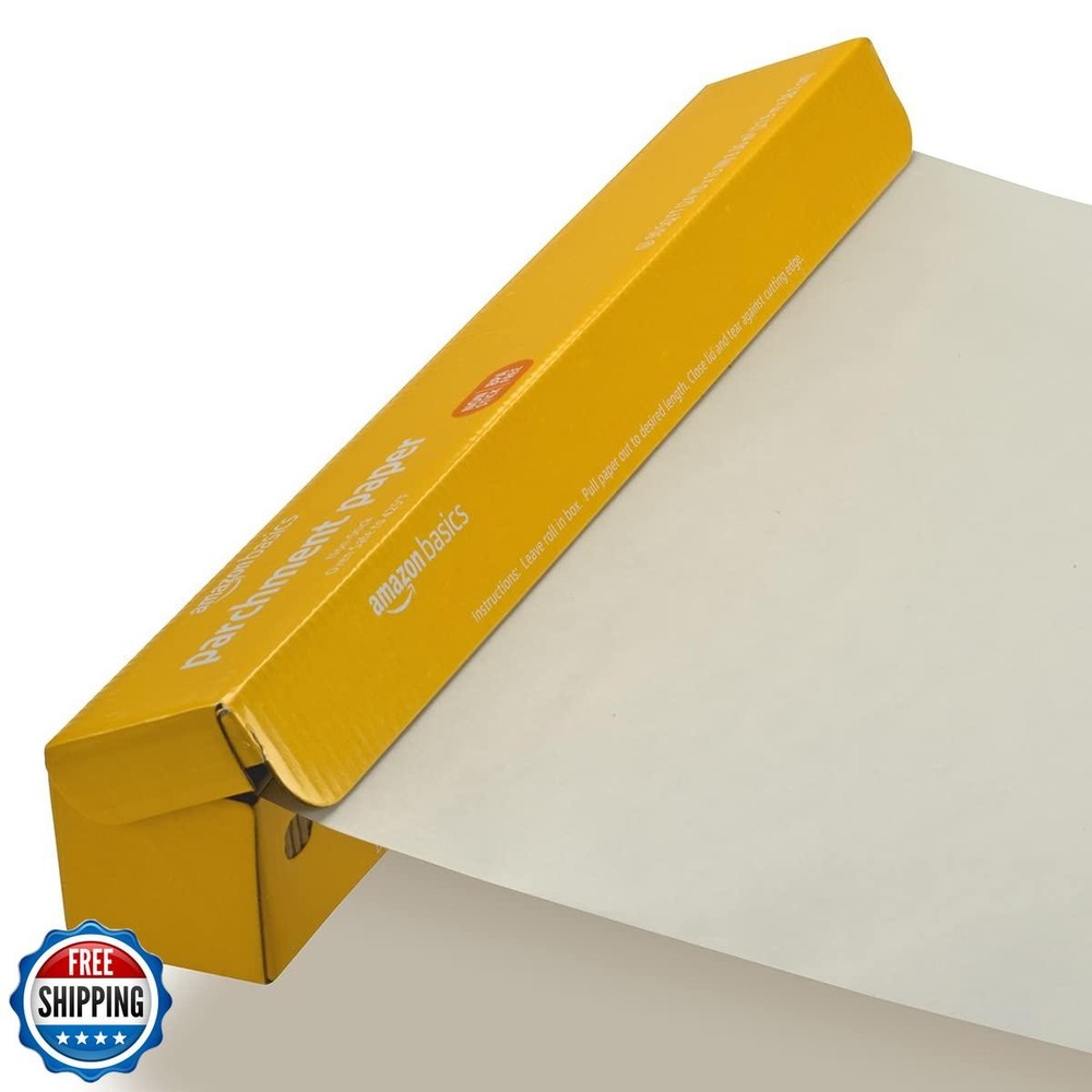 Amazon Basics Parchment Paper for Baking, Non-Stick, 90 Sq Ft Roll, 1 Pack