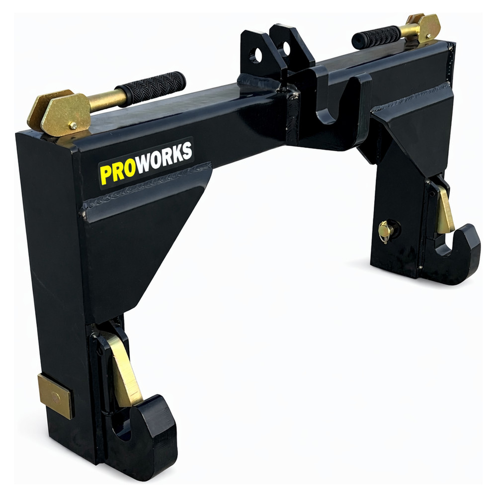 PROWORKS Category 2 Quick Hitch 3 Point Tractor Implement Adapter Attachment