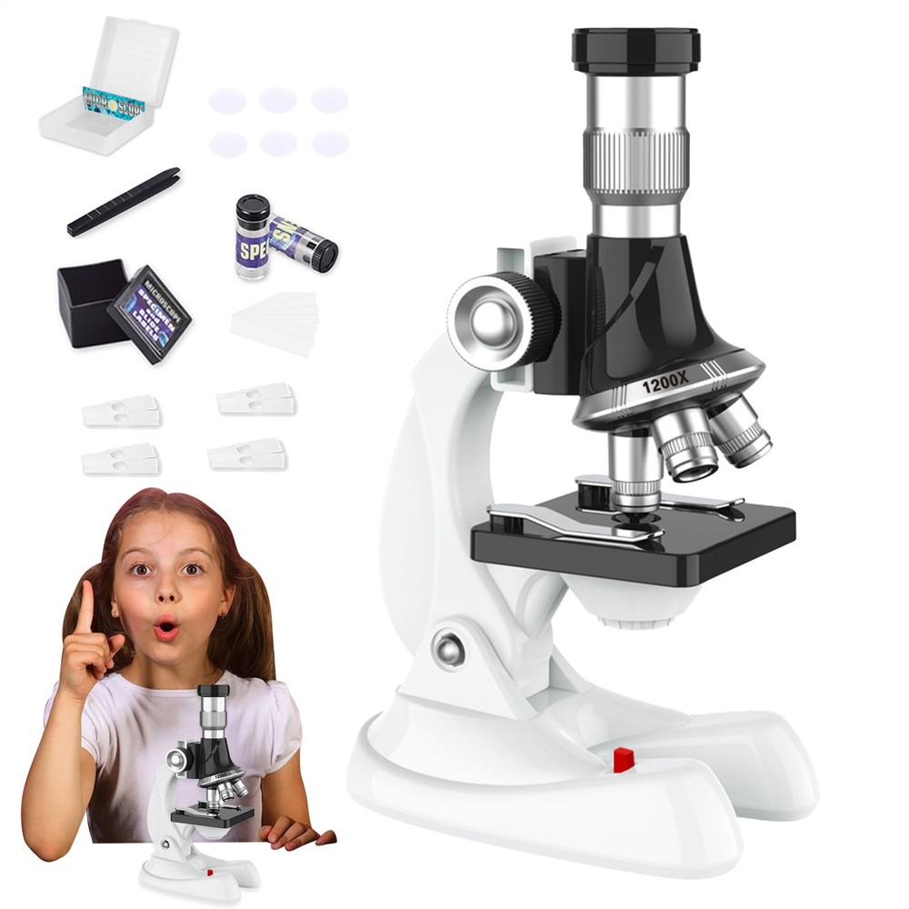 Kids Microscope Monocular Microscope Mini Kit for Beginner Biological Microscope