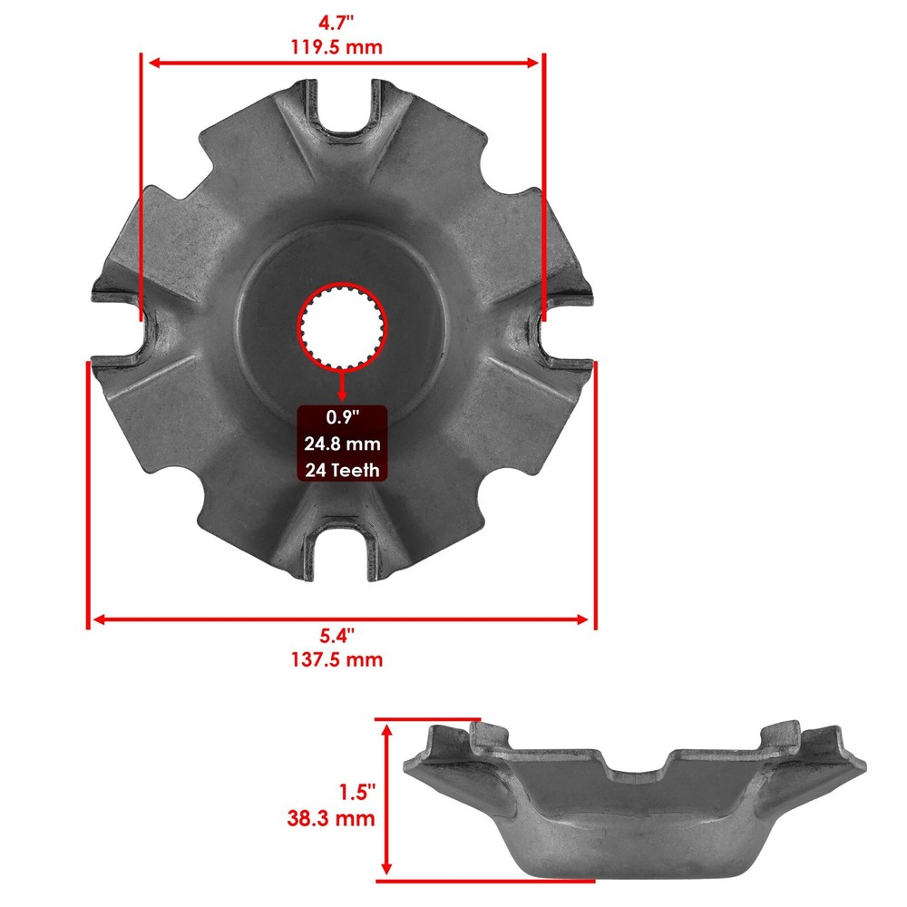 Moveable Plate w/Damper Roller Spacer for Arctic Cat Wildcat 1000 2012-2013