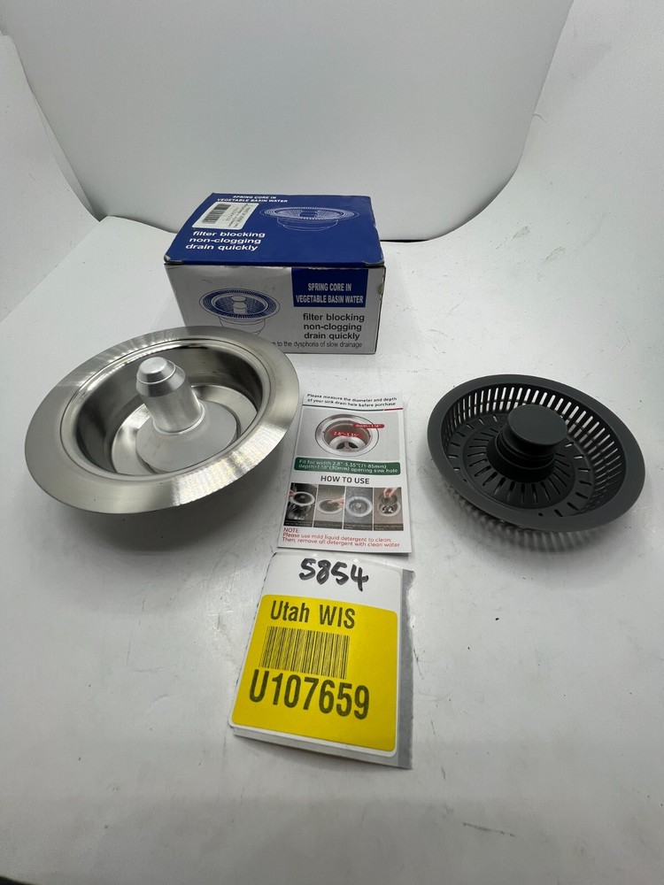 Vantency 3 in 1 Kitchen Sink Drain Strainer Stopper Combo Pop Up Basket