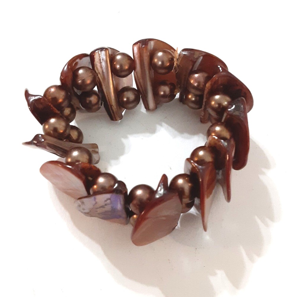Vintage MOP Shell Stretch Bracelet Reversible