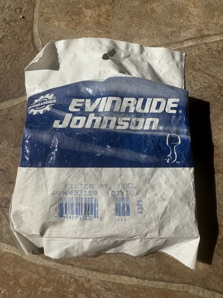 OMC EVINRUDE JOHNSON OUTBOARD 433190 Fuel Filter Assembly Replacement 0433190