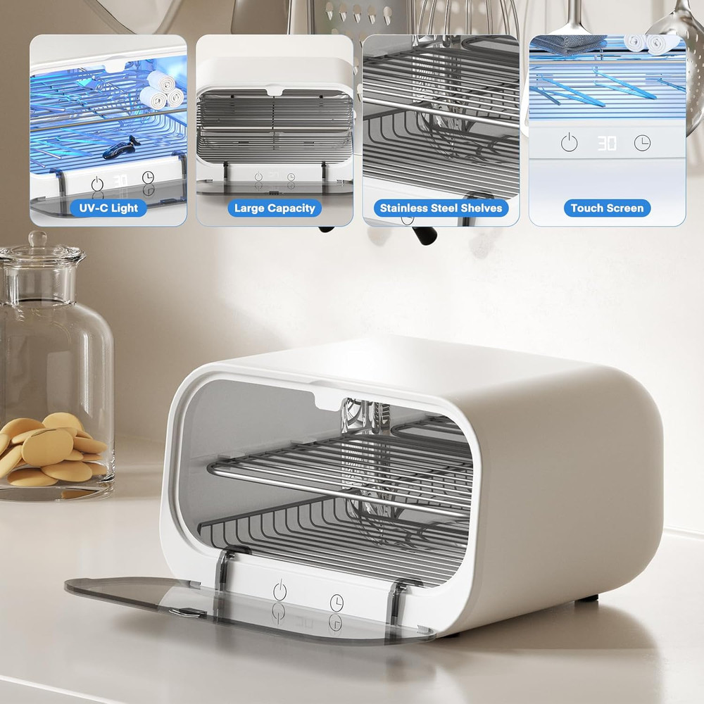Sterilizer for Esthetician, 12L Double-Layer Large Sterilizer for Nail Tools, Mu