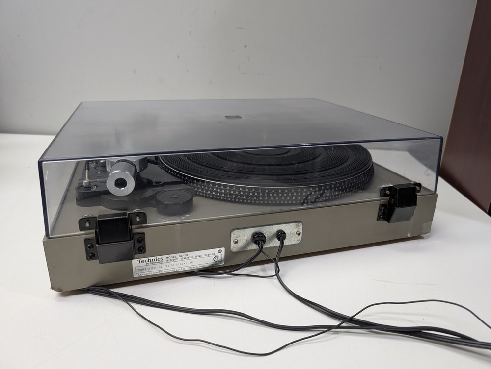 Technics SL-23 Turntable Pioneer Headshell Tested Working