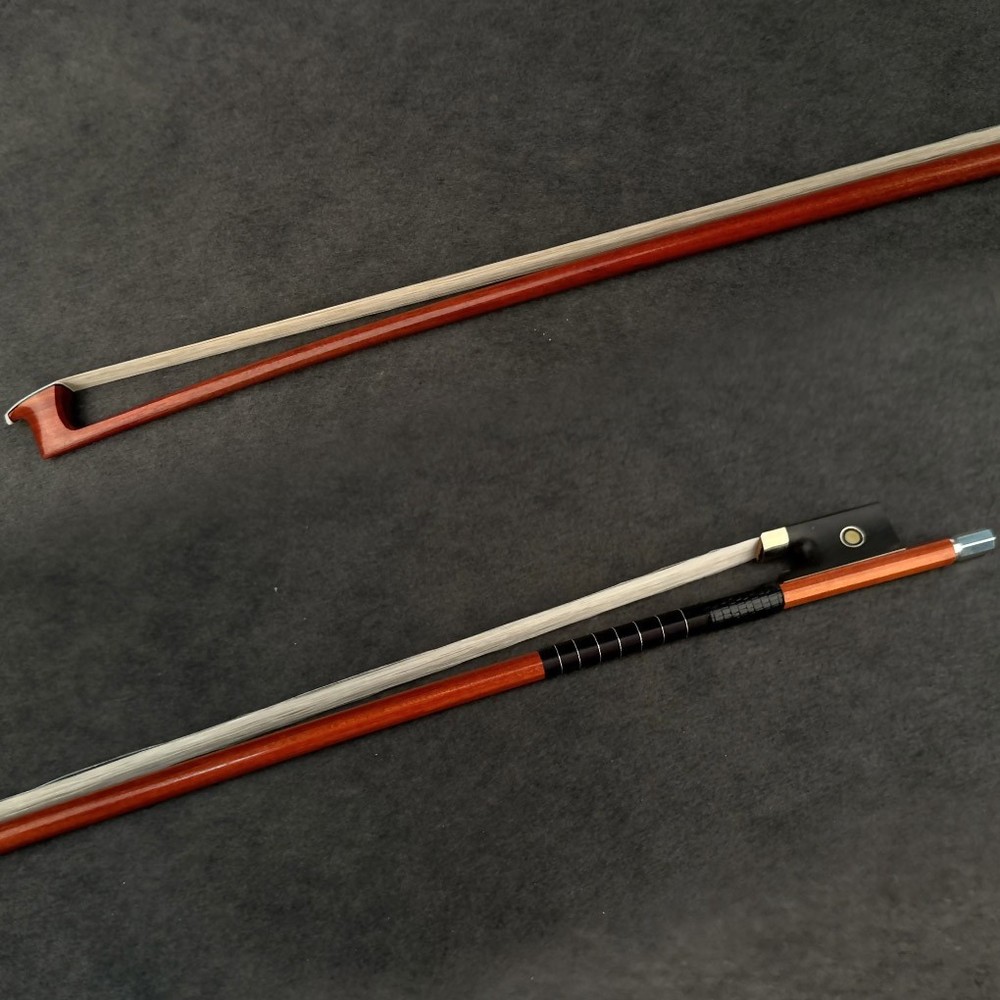 D. Peccatte Copy Master Pernambuco Violin Bow 4/4 Ebony Parisan eye Frog Silver