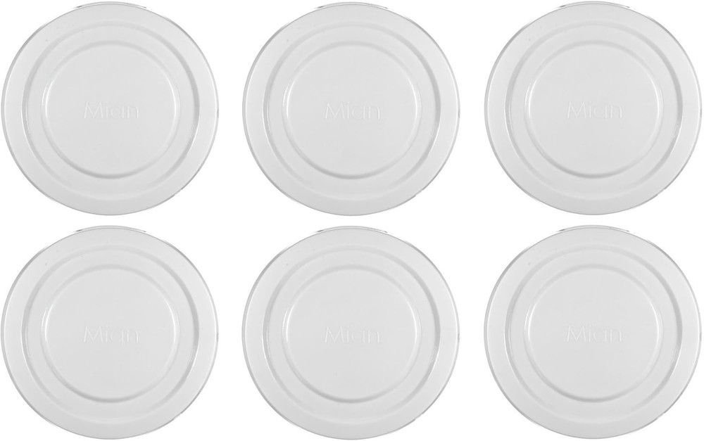 White Plastic Lids fits Luminarc Working Glass 6 Pack