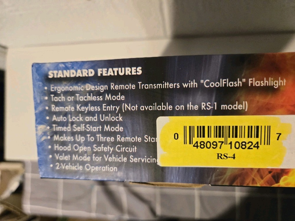 Cool Start Crime Stopper Remote Engine Starting System Rs4 New In Box