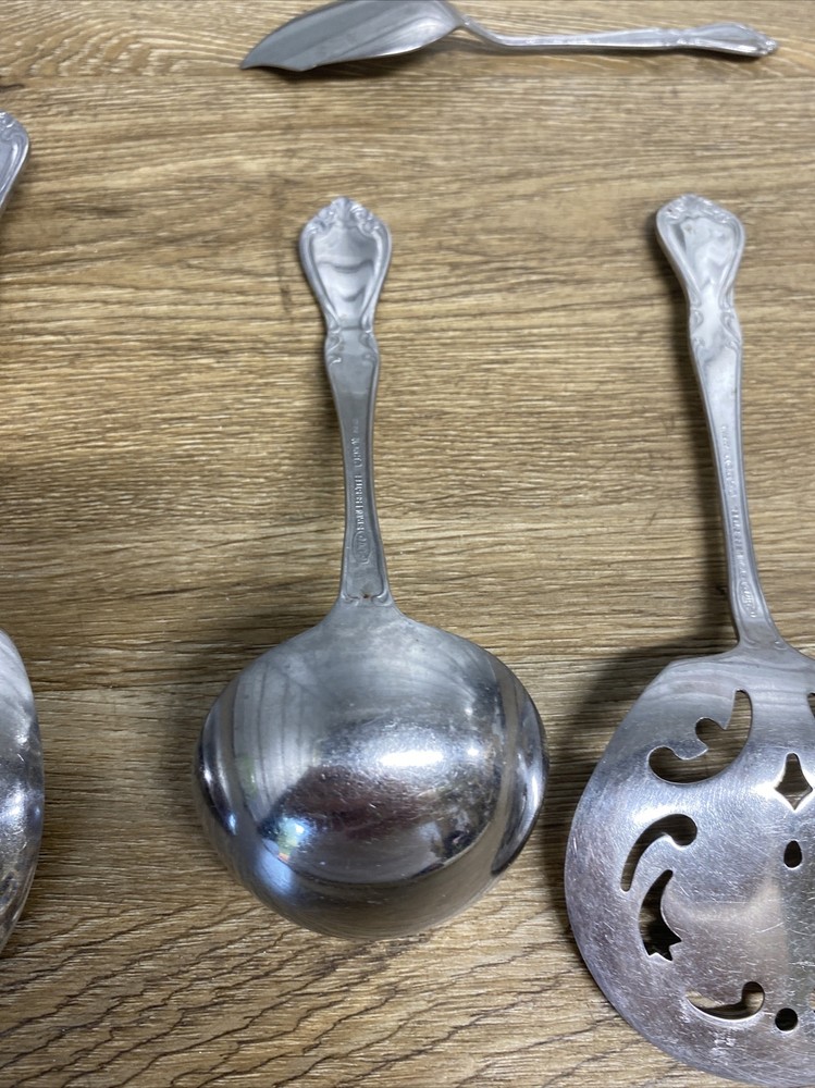 Vtg. 5-Piece Flatware Serving Set CREON By AMC Stainless Japan Pattern