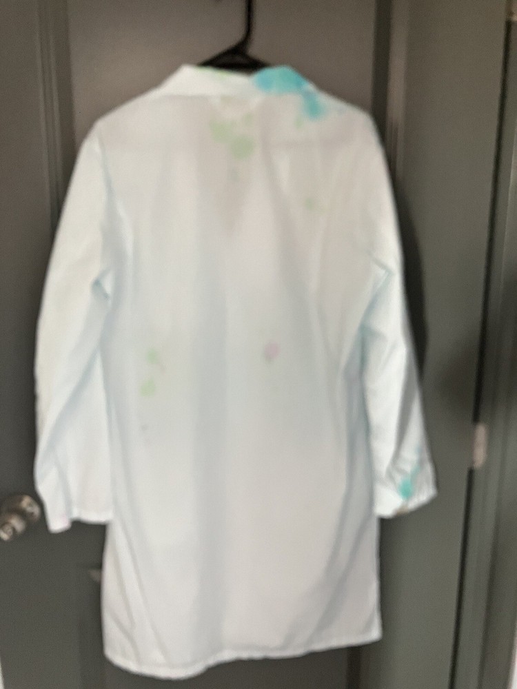Lightly Tie-Dyed Lab Coat Small