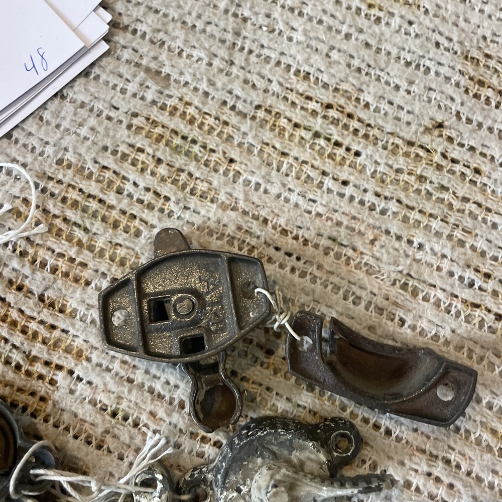 Three Antique Cast-Iron Window Latch Locks