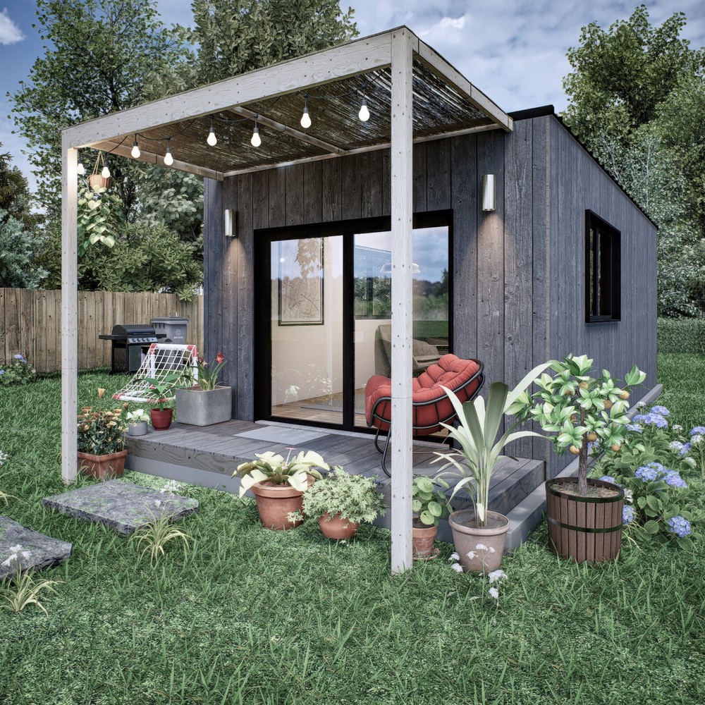 Tiny Office Plan, 12’ x 24’ Small Office Plans, Tiny House Plans, Hard Copy