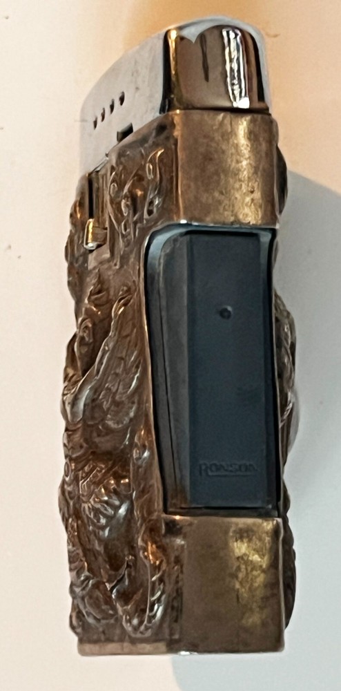 Siam Sterling Lighter case with Ronson lighter Embossed