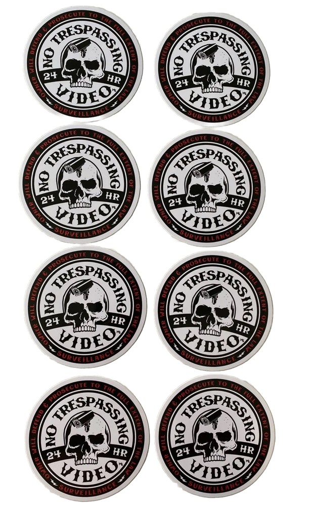 NO TRESPASSING SIGN ALARM STICKER SECURITY STICKER Security Camera Enforcement 1