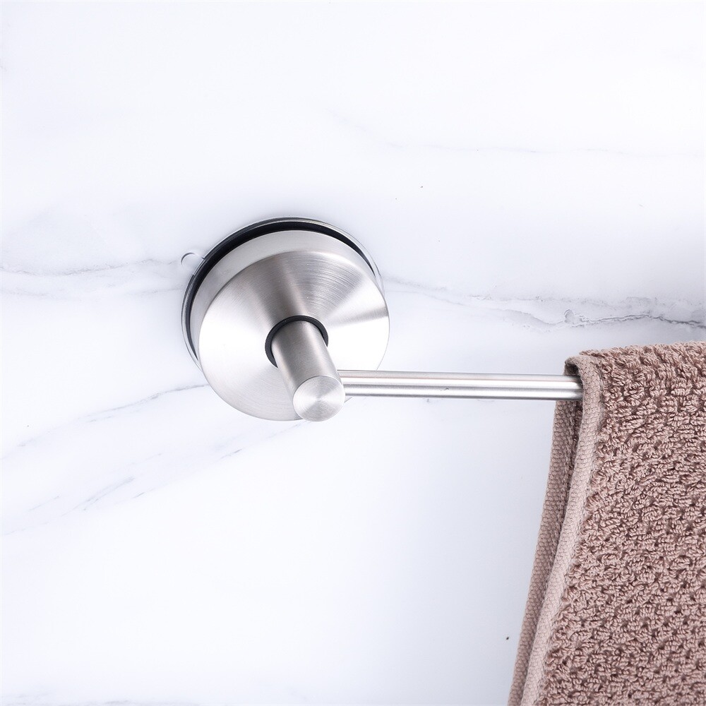 1pc Suction Towel Single Rail Bar Shower Bath Sponge Robe Kitchen Tool 21.65in