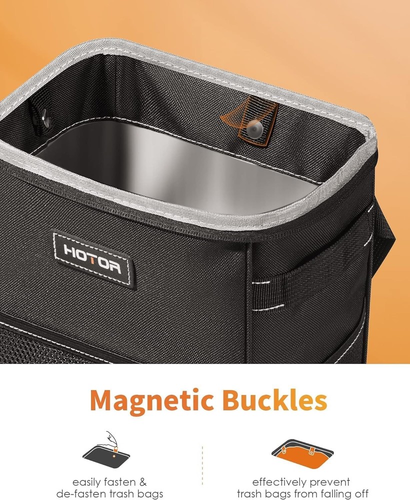 HOTOR Waterproof Car Trash Container 2 Gal New