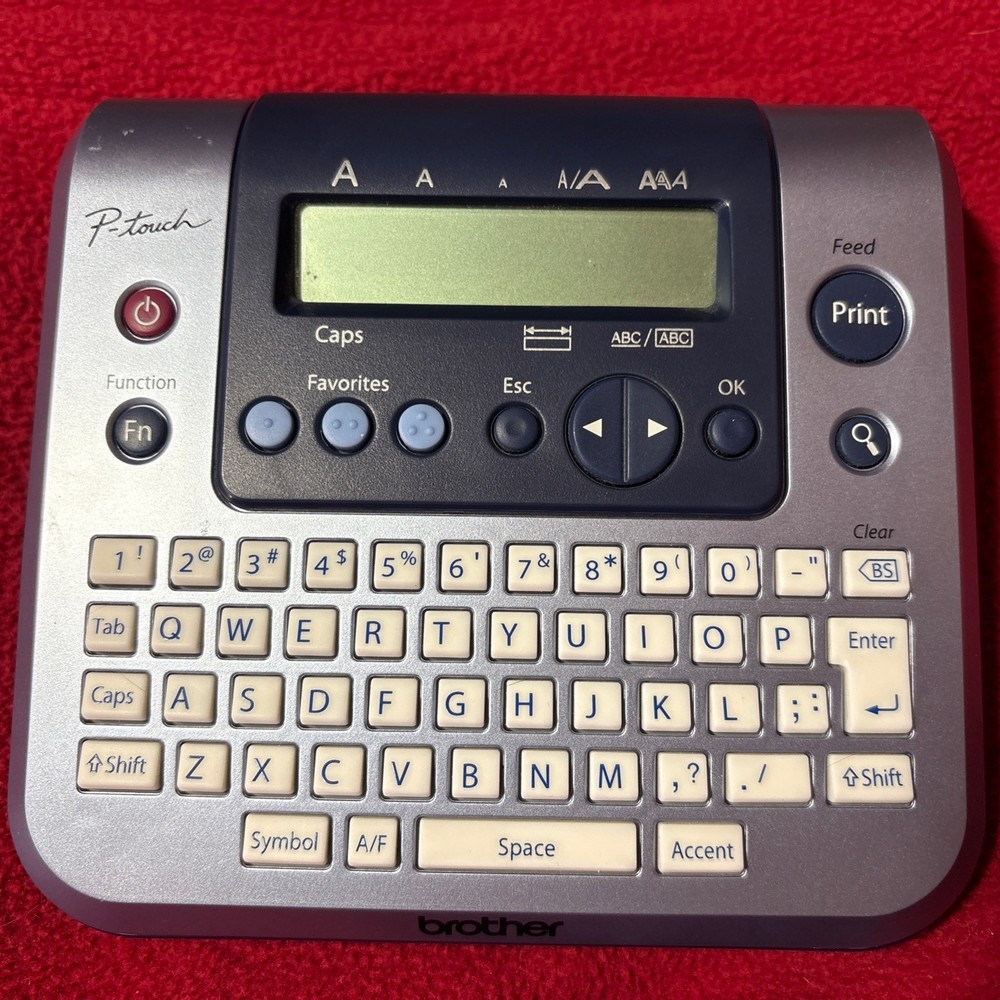 Brother P Touch Model PT 1280 Thermal Printer Label Maker Tested Working Battery