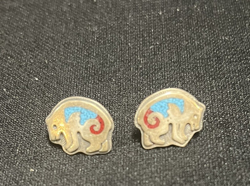 Sterling Silver Southwest Bear Earrings