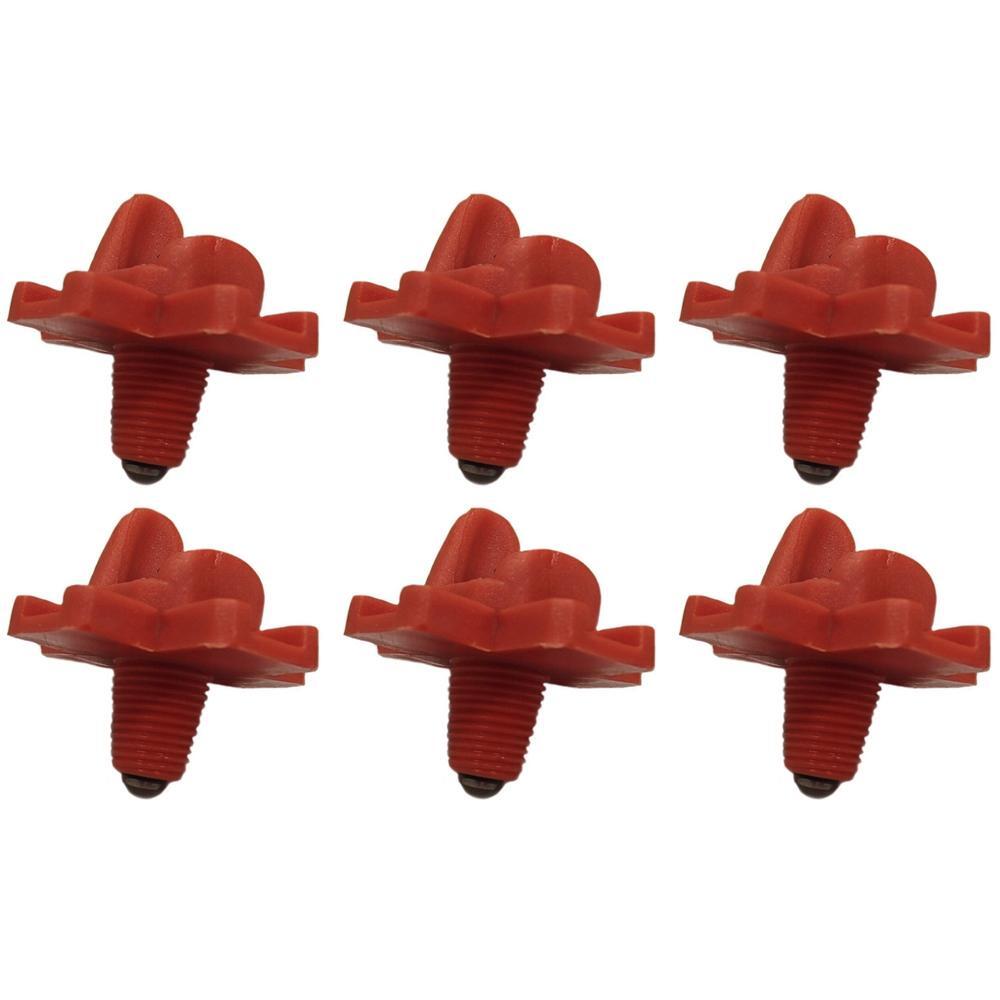6 Pack Horizontal Side Mount Automatic Chicken Water Drinker Poultry Nipples