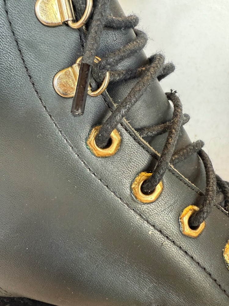 Chippewa Black Leather Highlander Work Boots - Vibram Men's Size 10D With Box