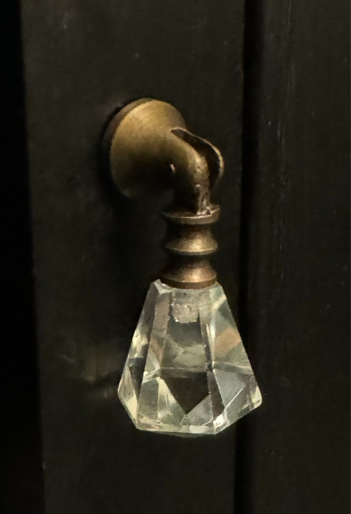 Brass Drawer Pull Handle Teardrop Glass Diamond Crystal Cabinet Knobs Hardware