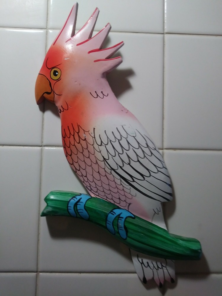 Wooden Cool Carved Funky Parrot