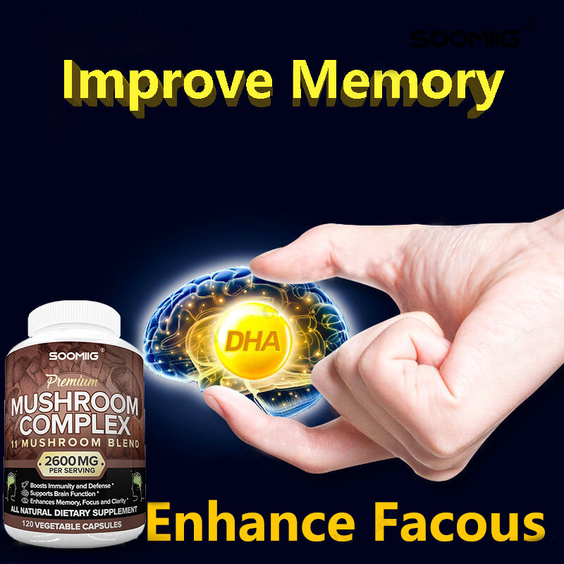 Mushroom Complex Capsules Improve Concentration, Memory and Immunity 120Capsules