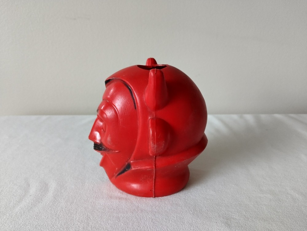 1960s Peerless Red Devil Blow Mold Light Halloween String Light 4"