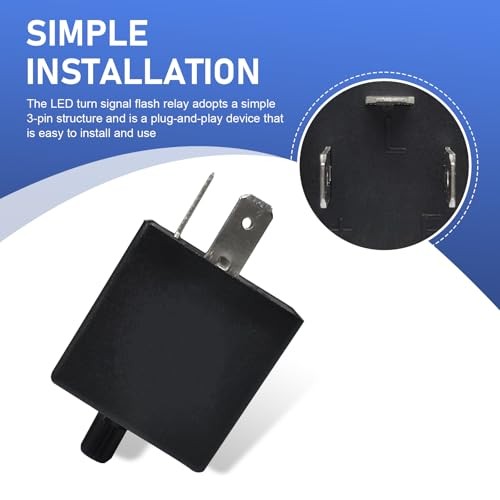 CF13 LED Flasher Relay, 3 Pin Adjustable Relay for Sloving Hyper Blink