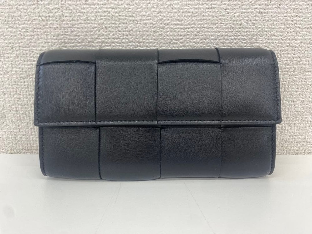 BOTTEGA VENETA Black Long Wallet with Box