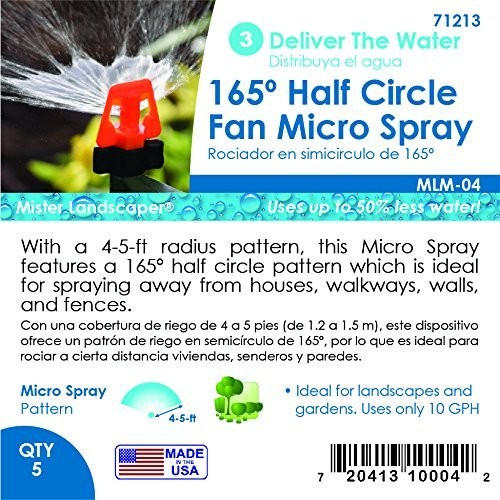 Mister Landscaper MLM-04 Half Circle Fan Micro S[Ray (5 Quantity)