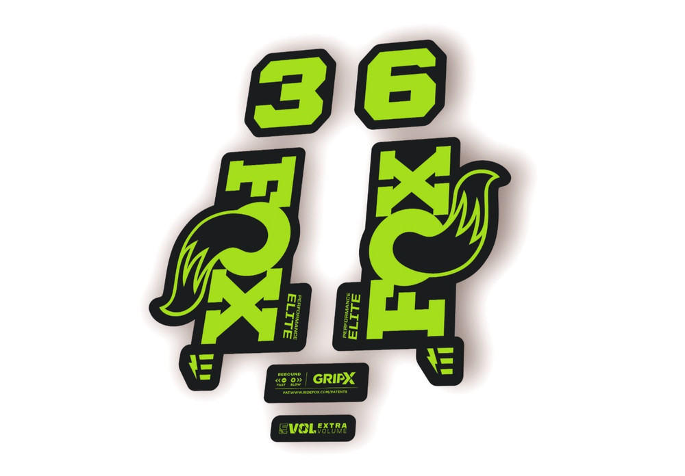 FOX 36 Elite E-Optimized 2026 Fork Factory Decal Sticker Adhesive Green
