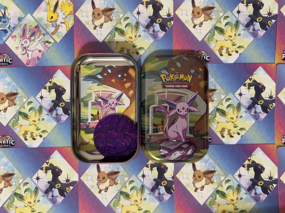 *PICK YOUR TIN* Prismatic Evolutions Mini Tins EMPTY (Includes Coin and Art)