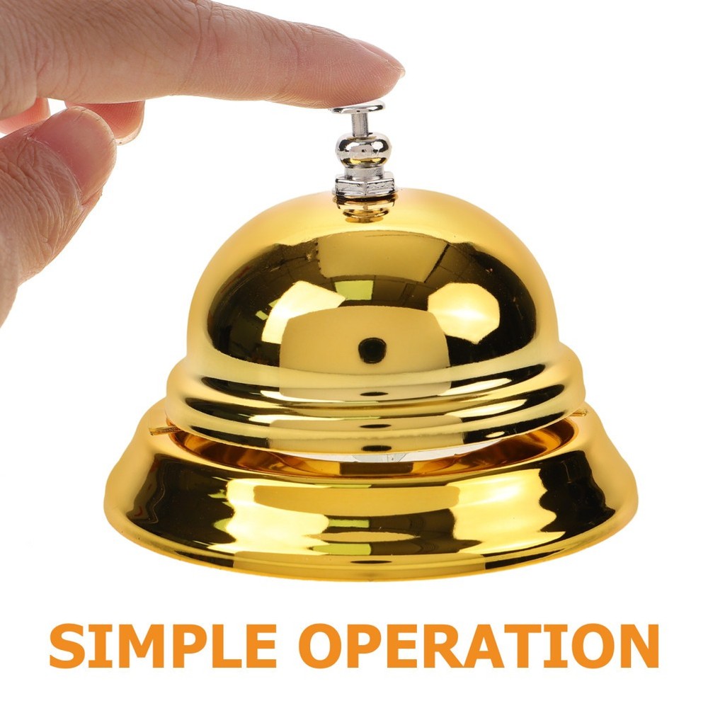 Creative Reception Bell Pressing Service Bell Metal for Restaurant Kitchen