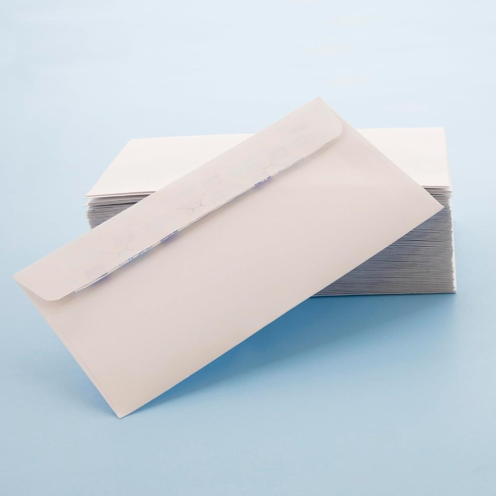 #6 3/4 Peel and Seal White Envelope, (100-Pack)