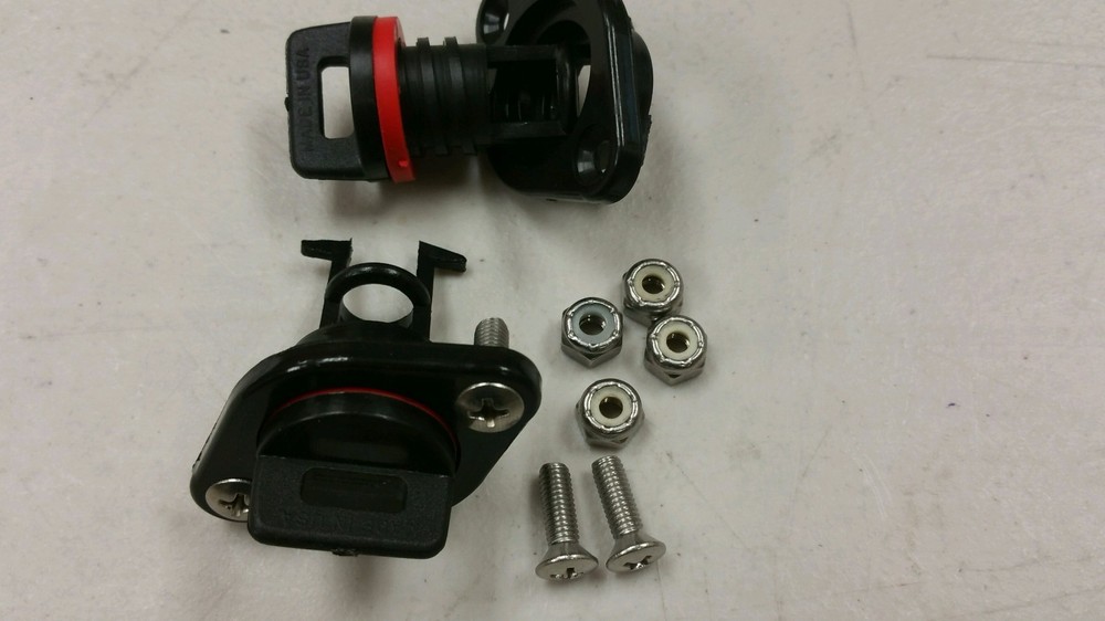 Kayak, Boat, Marine Drain Plug & Housing Kit w/ hardware 2 Ea.