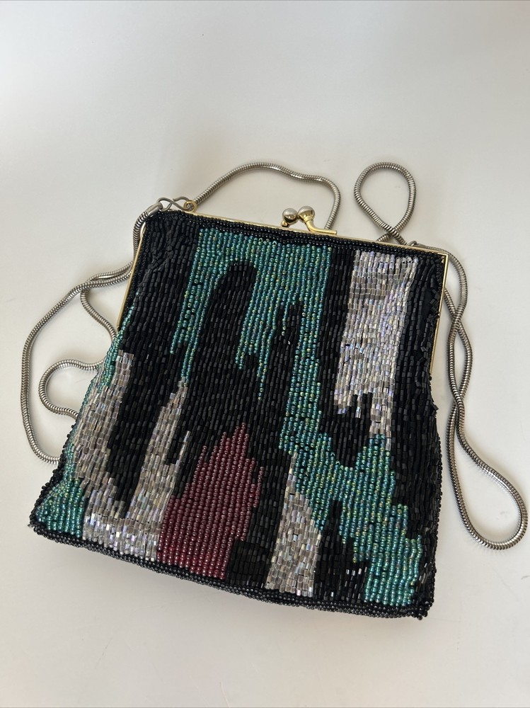 Evening Bag Embroidered with Beads Handmade made in China