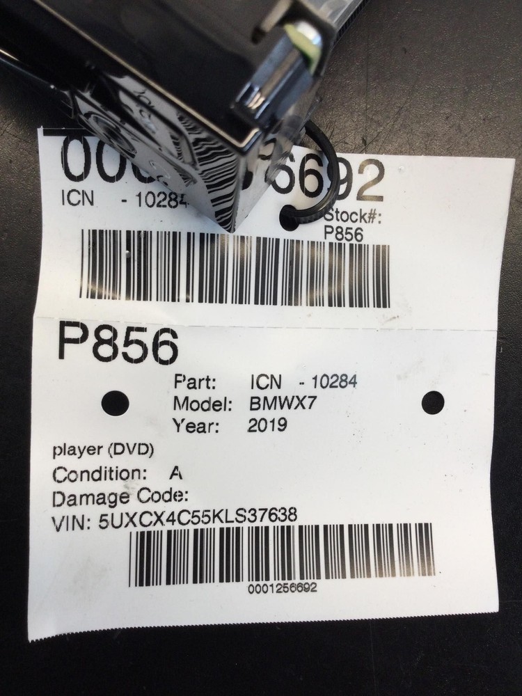 19 20 21 BMW X7 65129837194 player DVD MISSING MOUNTING TAB ON BOTTOM