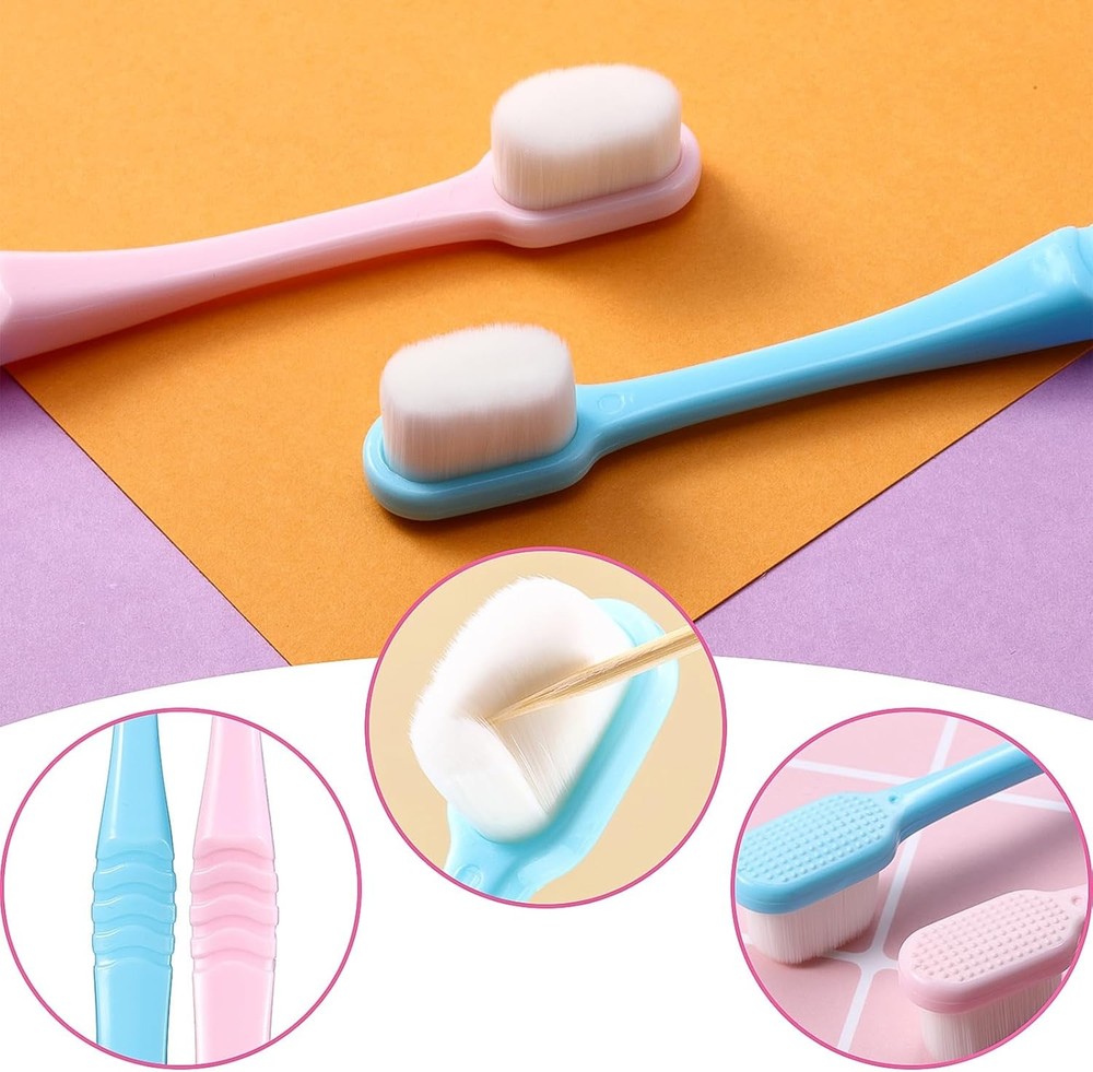 Boao 4 Pieces Extra Soft Toothbrushes Micro Nano Manual Toothbrush for...